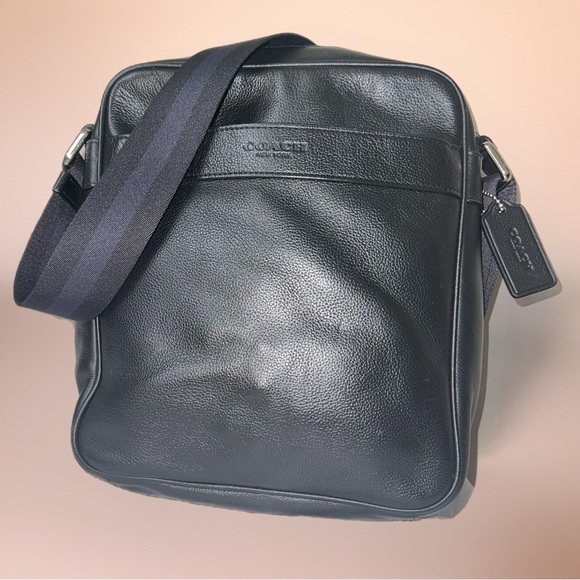 Coach Other - Coach Charles Leather Flight Crossbody Bag Men's Black F54782